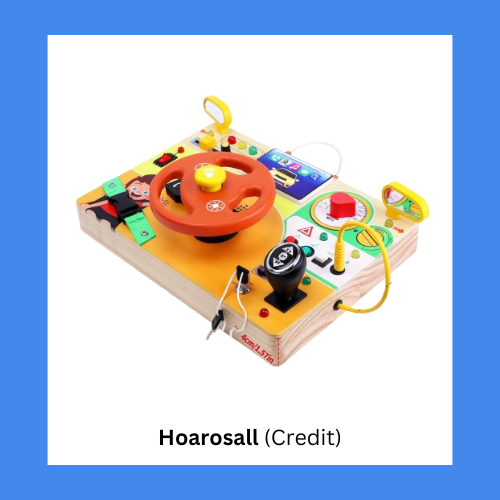 Hoarosall Steering Wheel Wood Activities Board