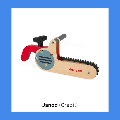 Janod Pretend Play Wooden Chainsaw With Sounds
