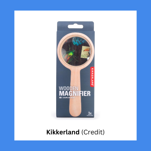 Kikkerland Wooden Magnifier For Kids