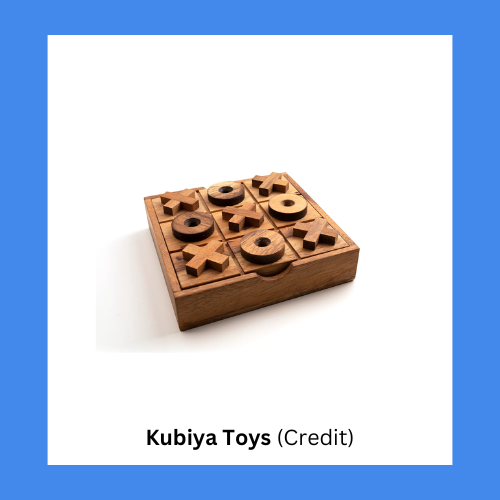 Kubiya Toys Wooden Tic Tac Toe Block Set