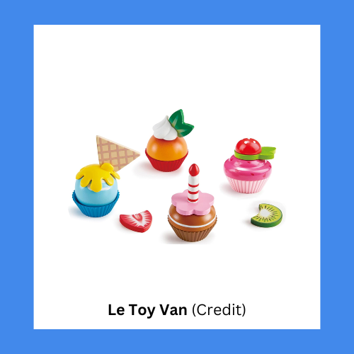 Le Toy Van Wooden Cupcake Fruit Topper Toys