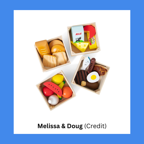 Melissa & Doug Four Crates Food Playset