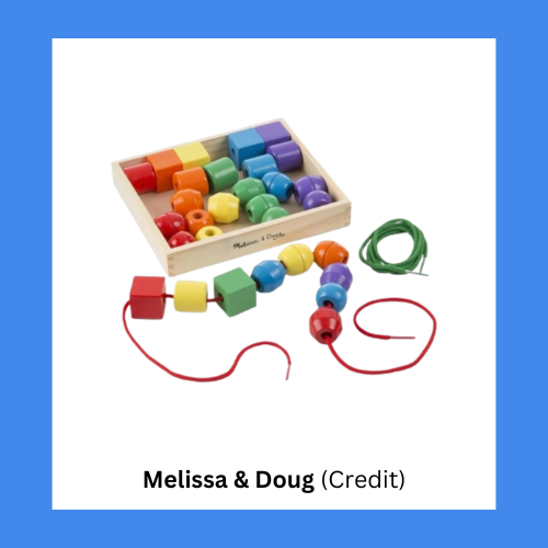 Melissa & Doug Primary Color Lacing Beads