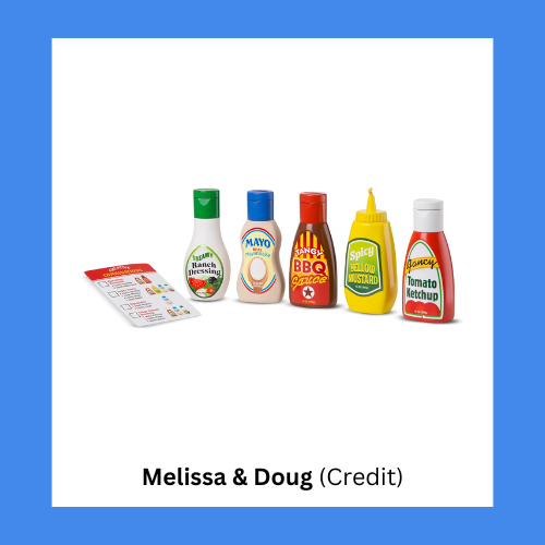 Melissa & Doug Wooden Condiments Play Food Set