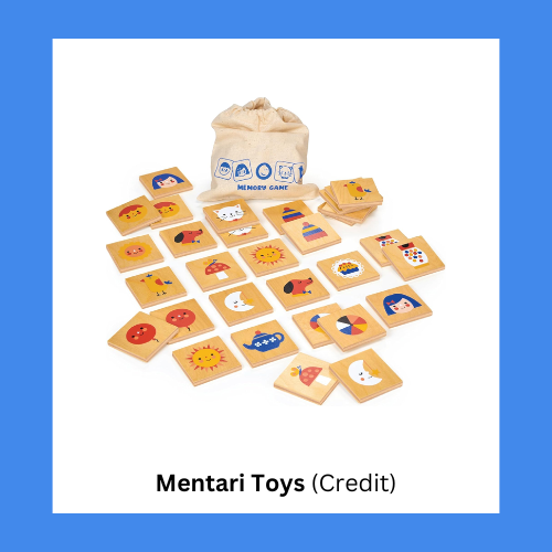 Mentari Toys Illustrated Wooden Matching Cards