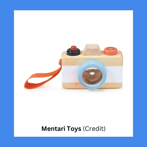 Mentari Toys Modern Wooden Toy Kaleidoscope Camera
