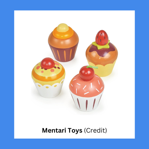 Mentari Toys Wooden Cupcakes Playset