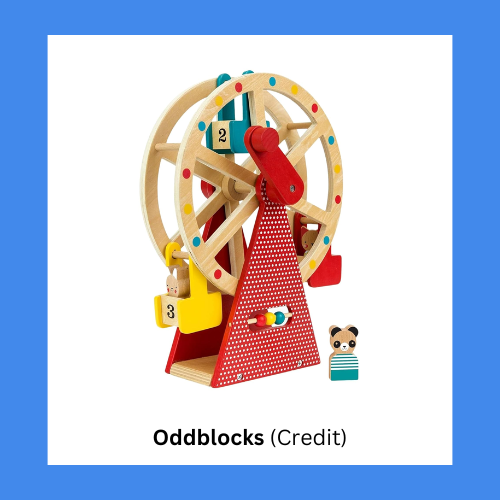 Petit Collage Wooden Ferris Wheel Toy With Figurine Riders