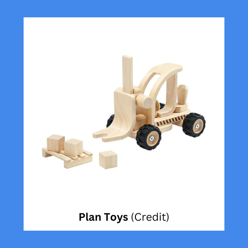 Plan Toys Modern Wooden Forklift Toy