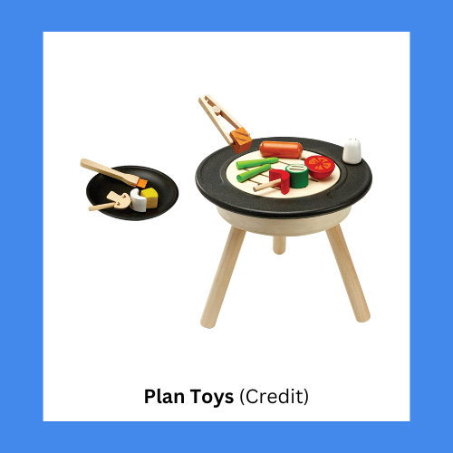 Plan Toys Simple Tripod Round Wooden Grill Toy