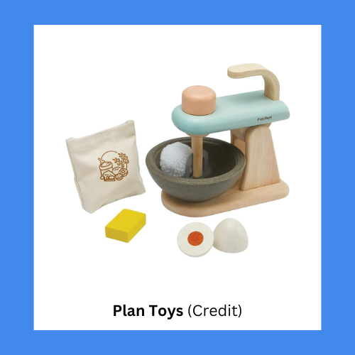Plan Toys Sustainable Wooden Mixer Toy For Kids