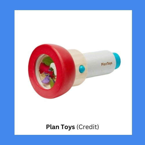 Plan Toys Wooden Flashlight Kaleidoscope Toy