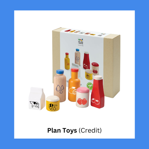 Plan Toys Wooden Packaged Food Play Set