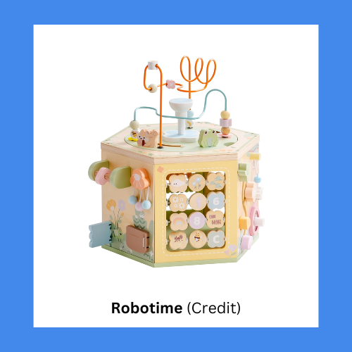 Robotime Hexagonal Wooden Activity Cube With Bead Maze