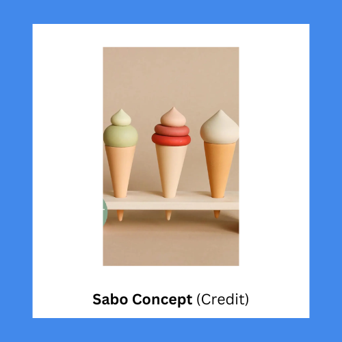 Sabo Concept Minimal Wooden Ice Cream Cones