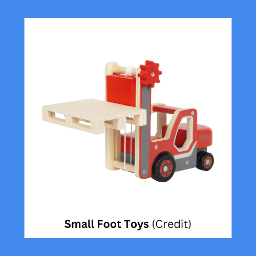 Small Foot Toys Forklift Truck With Wooden Pallet