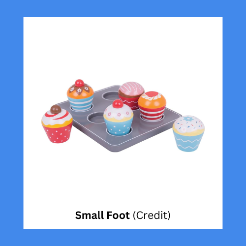 Small Foot Toys Wooden Cupcake Playset With Tray