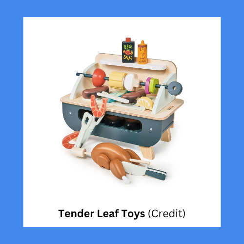 Tender Leaf Toys Tabletop Wooden Barbecue Playset