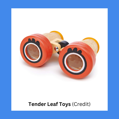 Tender Leaf Toys Wooden Binoculars With Extra Kaleidescope
