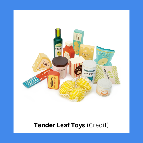 Tender Leaf Toys Wooden Supermarket Role Play Food Set