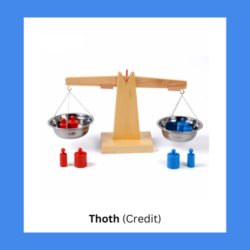 Thoth Scientific Children's Wood Balance Scale