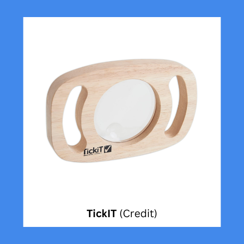 TickIT Easy Hold Wooden Magnifier For Toddlers