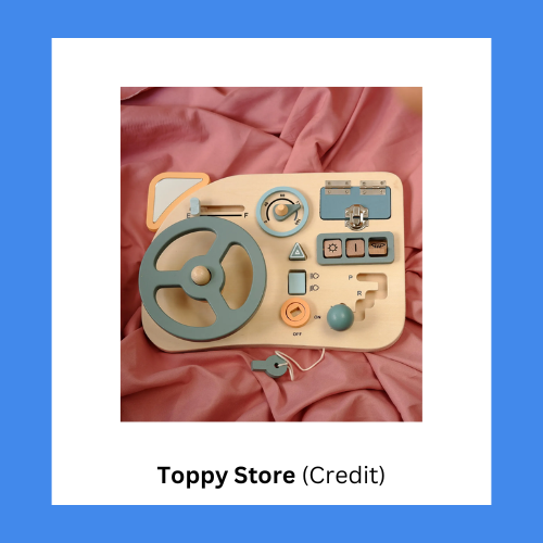 Toppy Store Personalized Steering Wheel Wooden Fidget