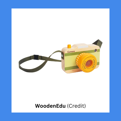 WoodenEdu Kaleidoscope Camera Toy With Strap