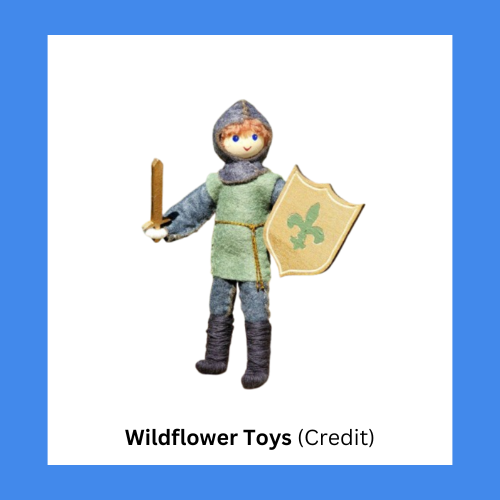 Wildflower Toys Wooden Bending Knight Figure