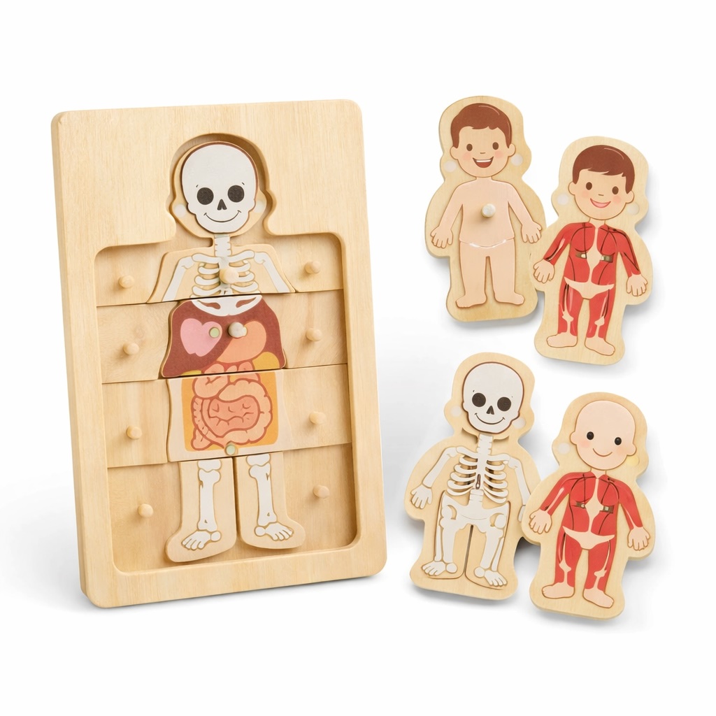 oddblocks wooden body layers puzzle sample
