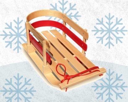 Best Wooden Snow Sled For Kids Toddlers And Baby